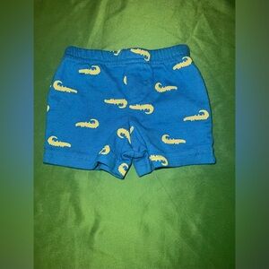 Gerber Blue Shorts with Yellow Alligator Print Newborn